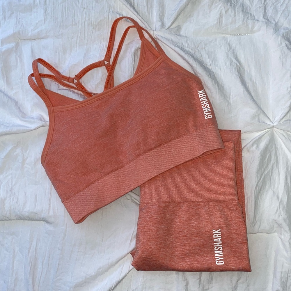GYMSHARK Peach Adapt Marl SET